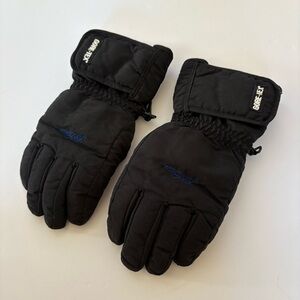 L.L.Bean Black Gore-Tex‎ Kids Snow Winter Gloves Ski Snowboard S Primaloft Warm